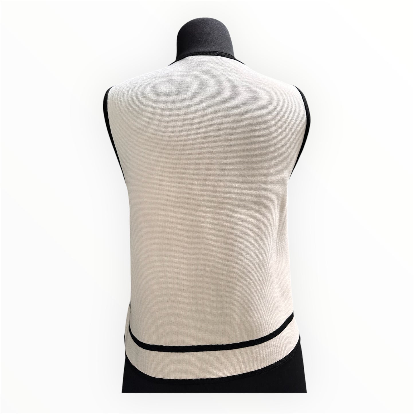NOIR Steel Knit Gilet - White