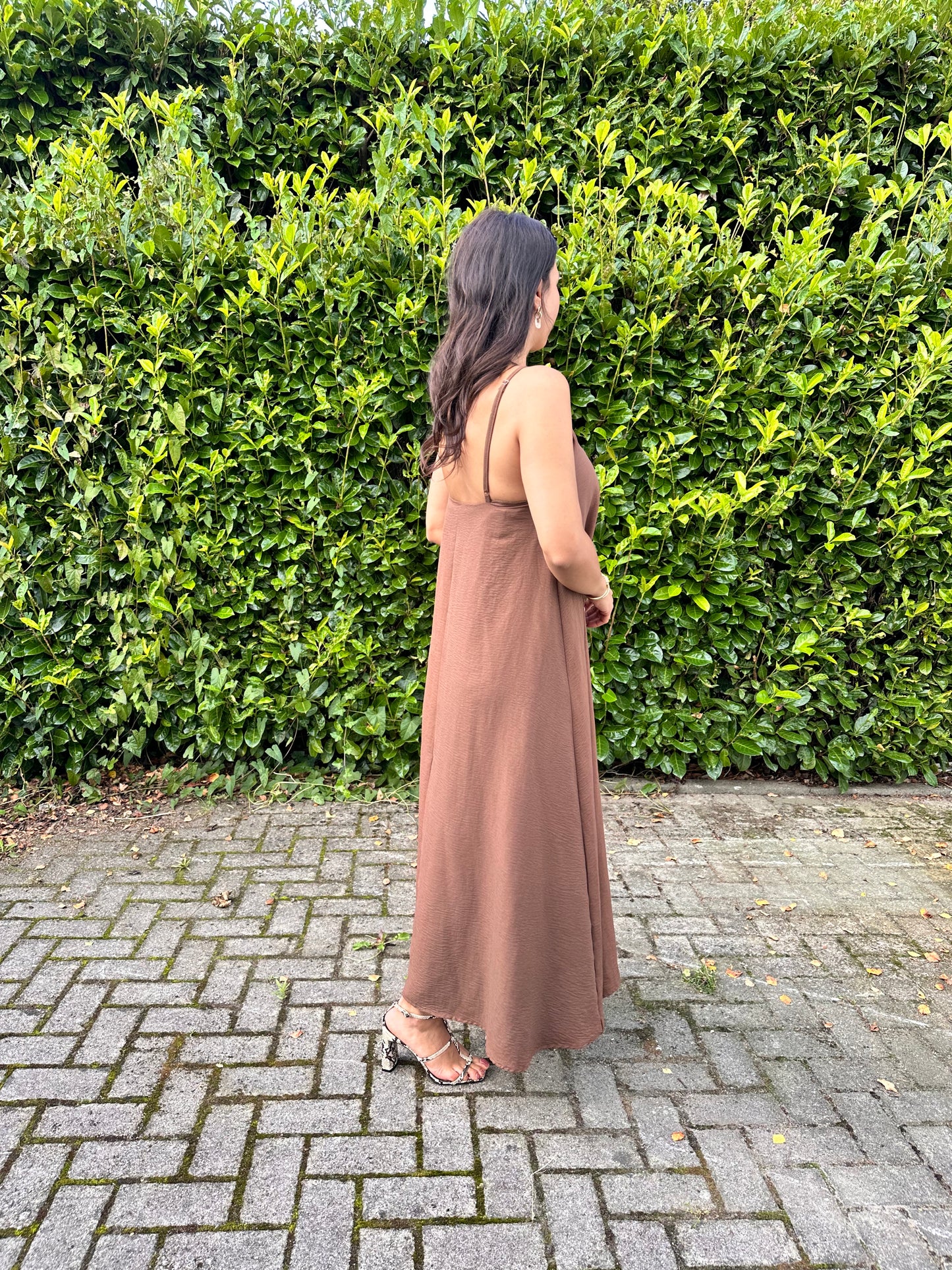 Serene Flow Maxi-jurk - bruin