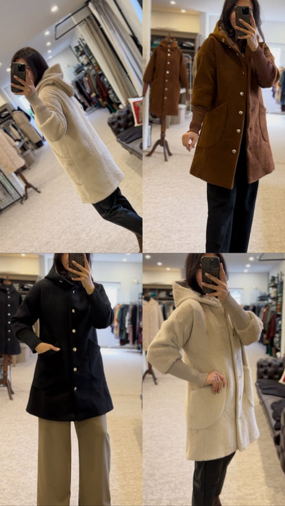 Hooded Coat - Black