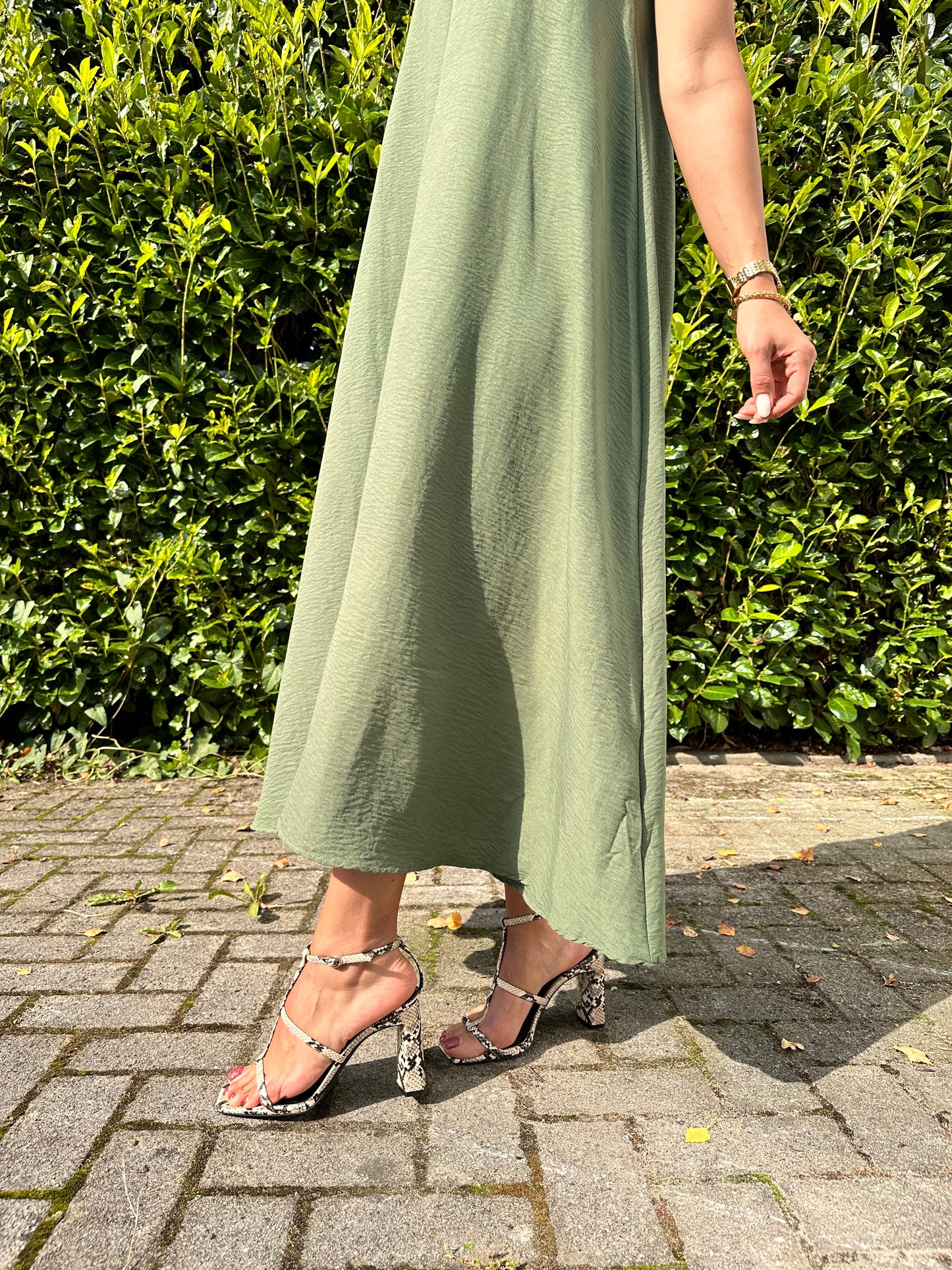 Serene Flow Maxi elbise - yeşil