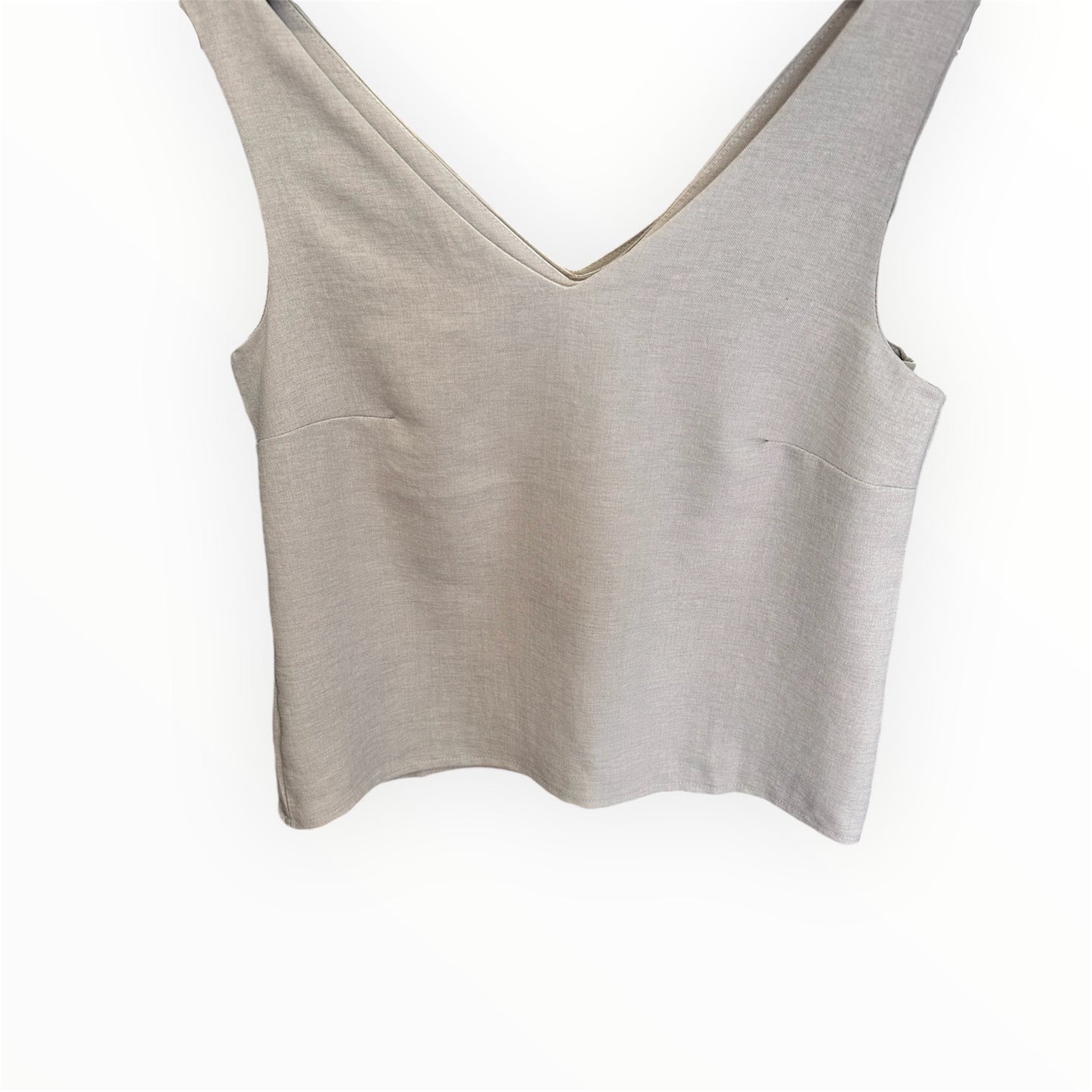 Vera V Neck Top - Gray