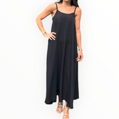 Serene Flow Maxi elbise - siyah