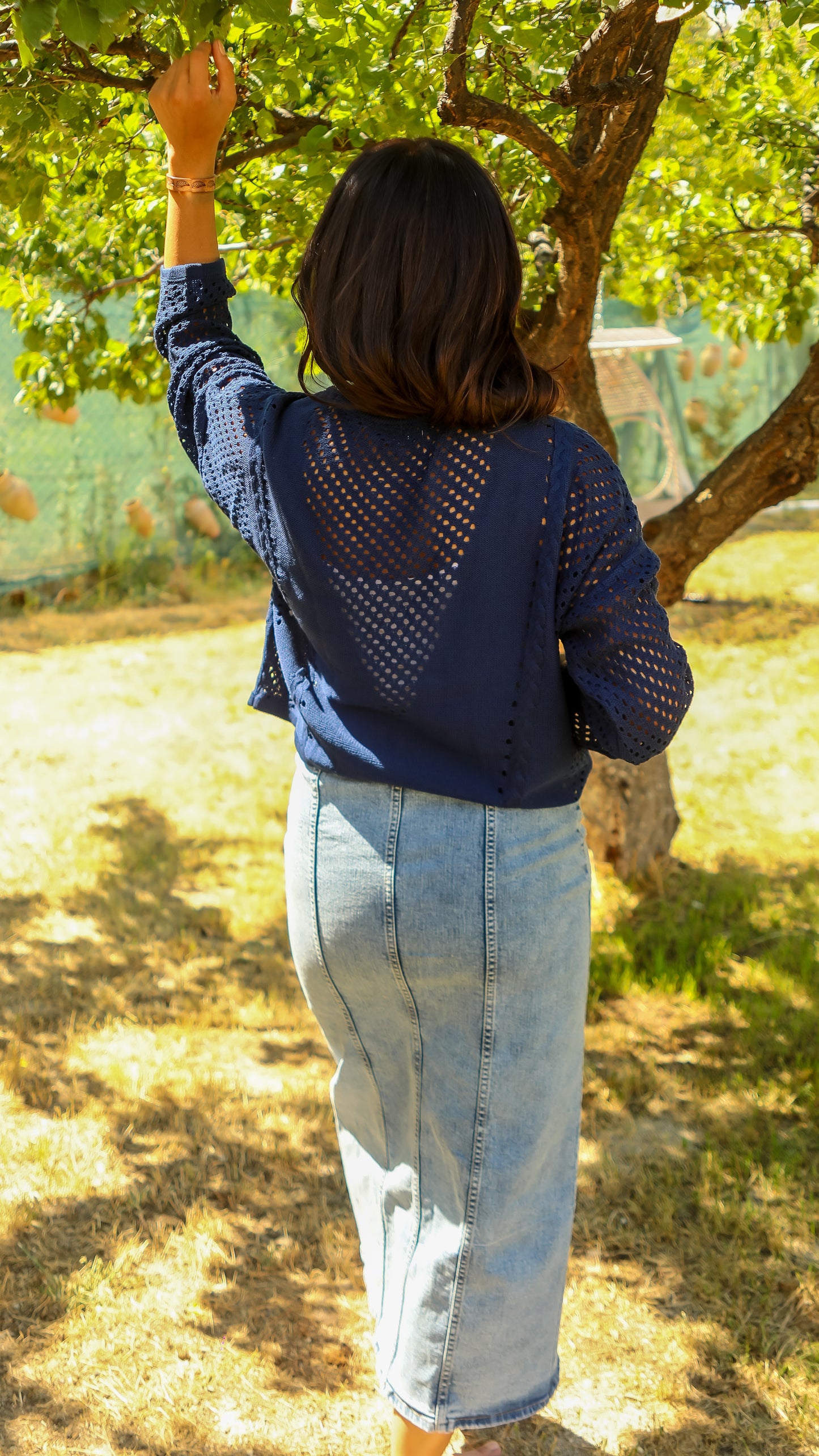 Buttons Denim Skirt