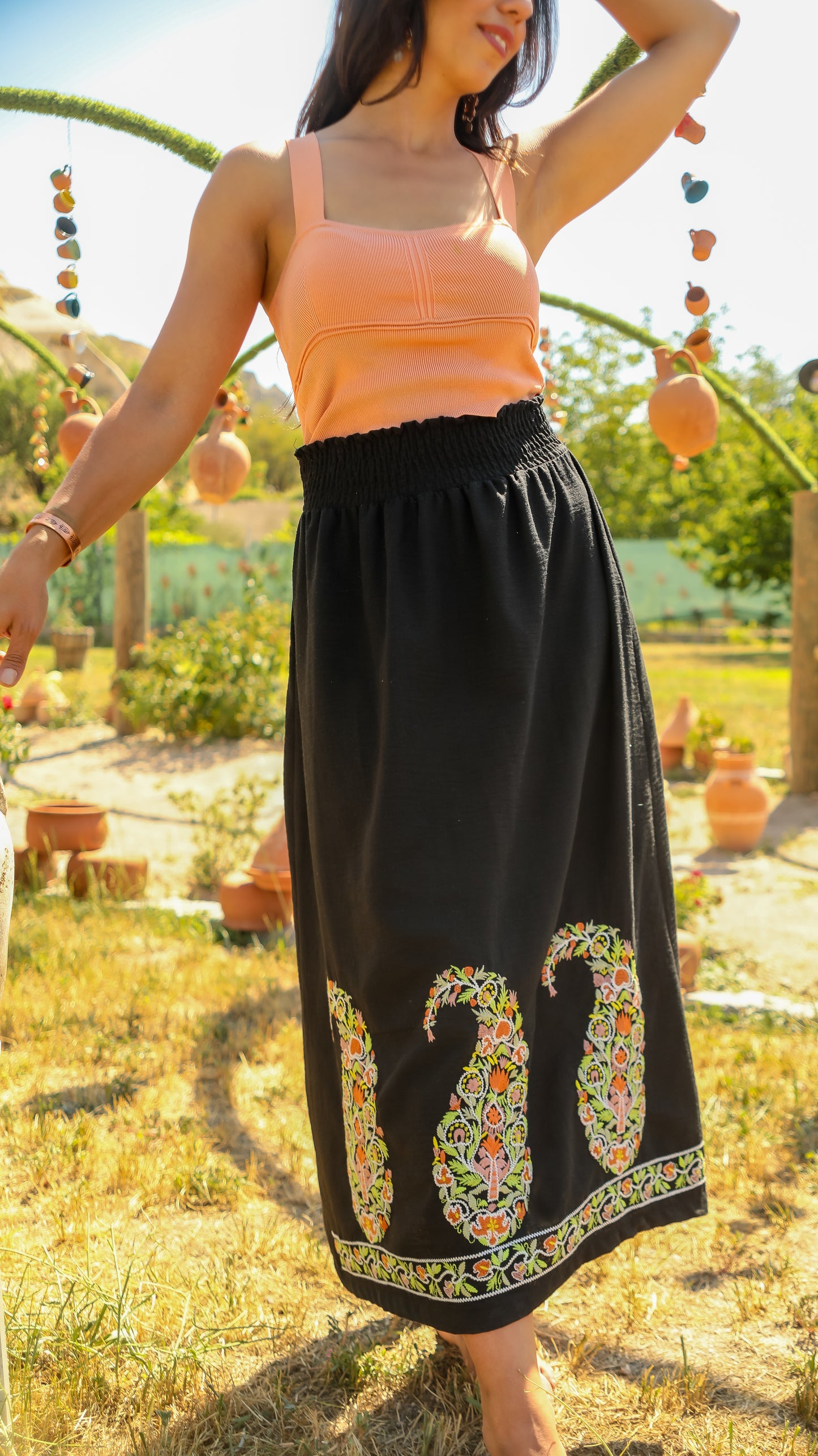 Skirt with Embroidery