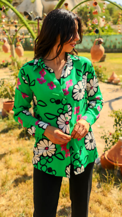 Blouse met Bloemen Patroon