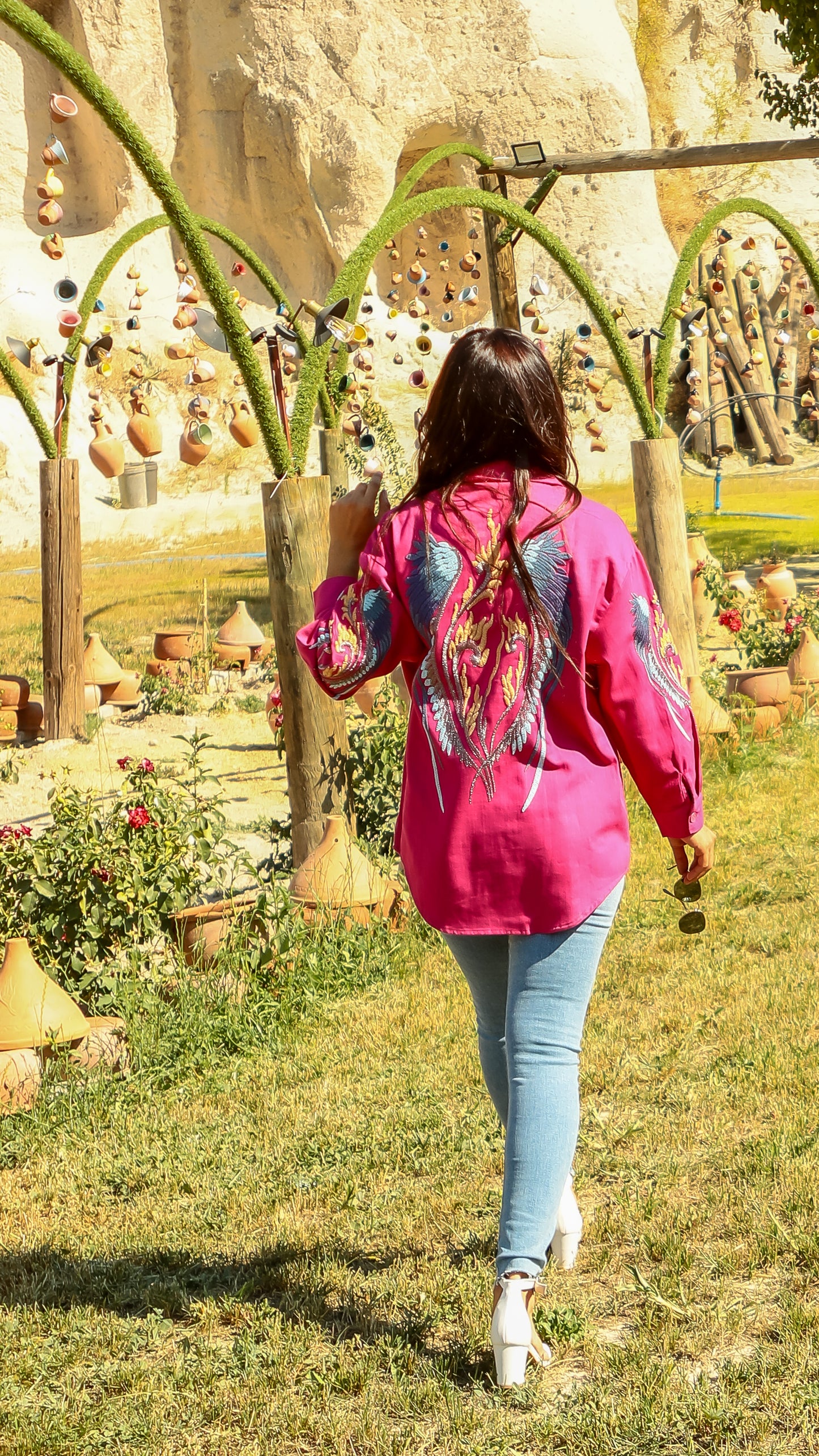 Embroidered Pink Shirt