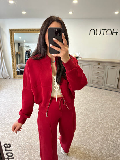 Comfy set - Bomber Jack & Pants - Red