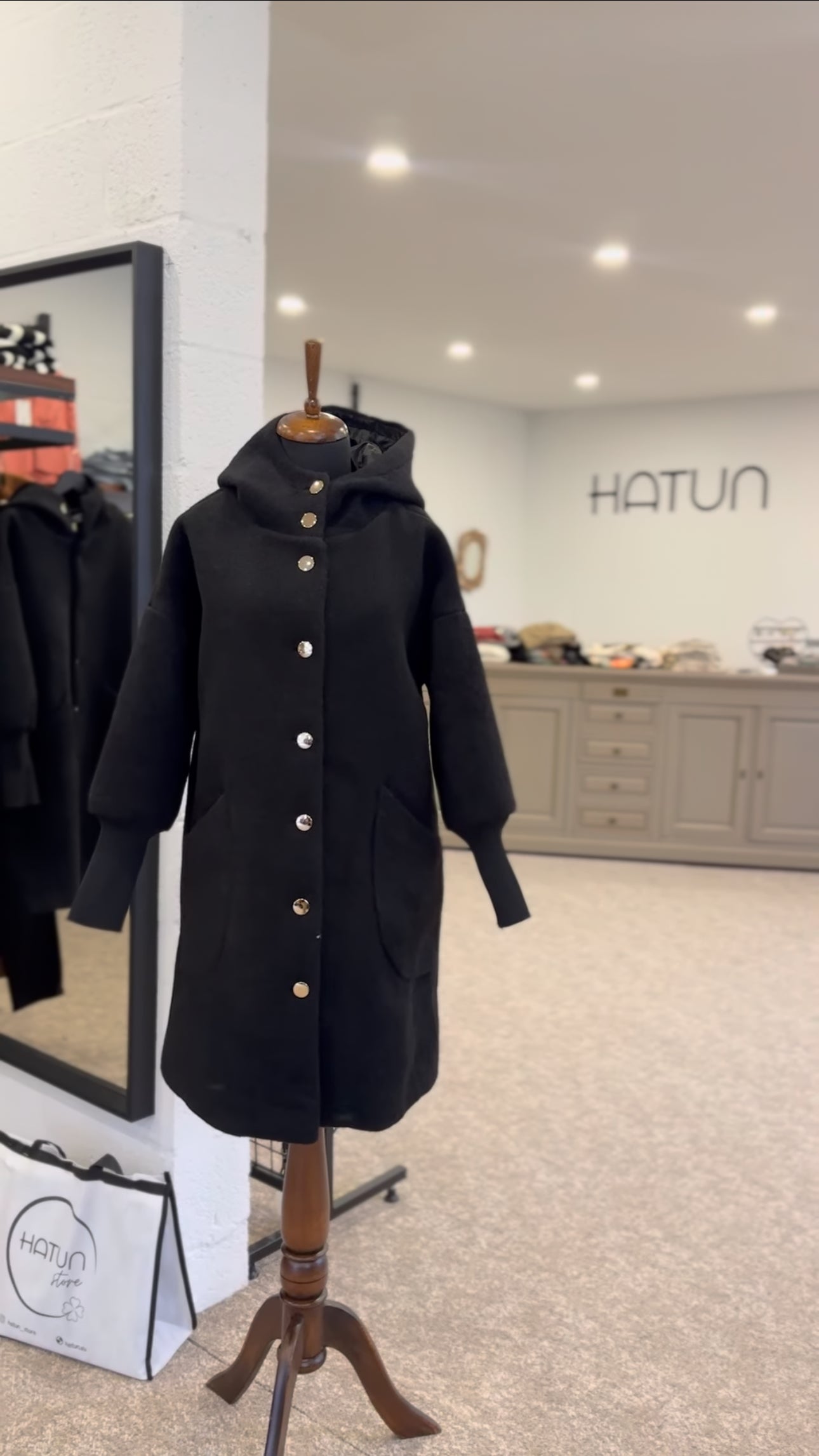 Hooded Coat - Black