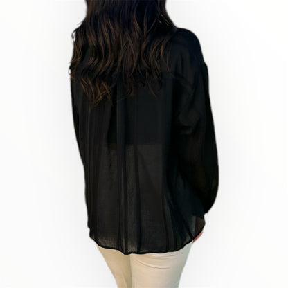 Shadow luxe blouse - Zwart