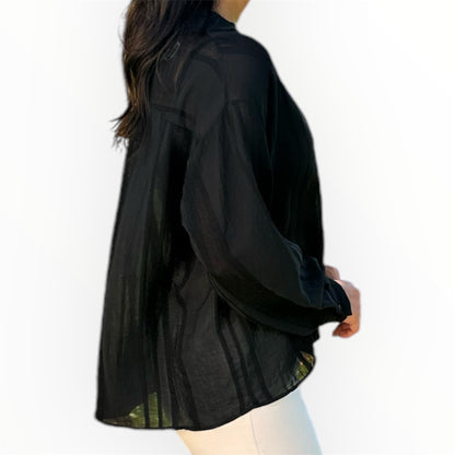 Shadow luxe blouse - Zwart