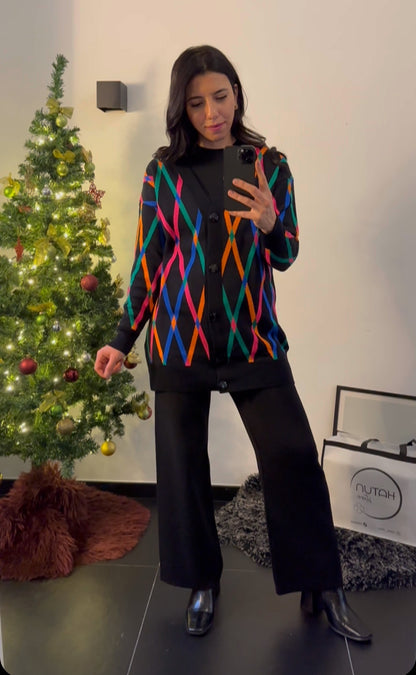 Rainbow Knitwear Comfy Set - Black