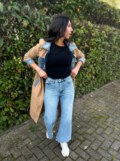 Jeans met wijde pijpen - Nieuw SS24