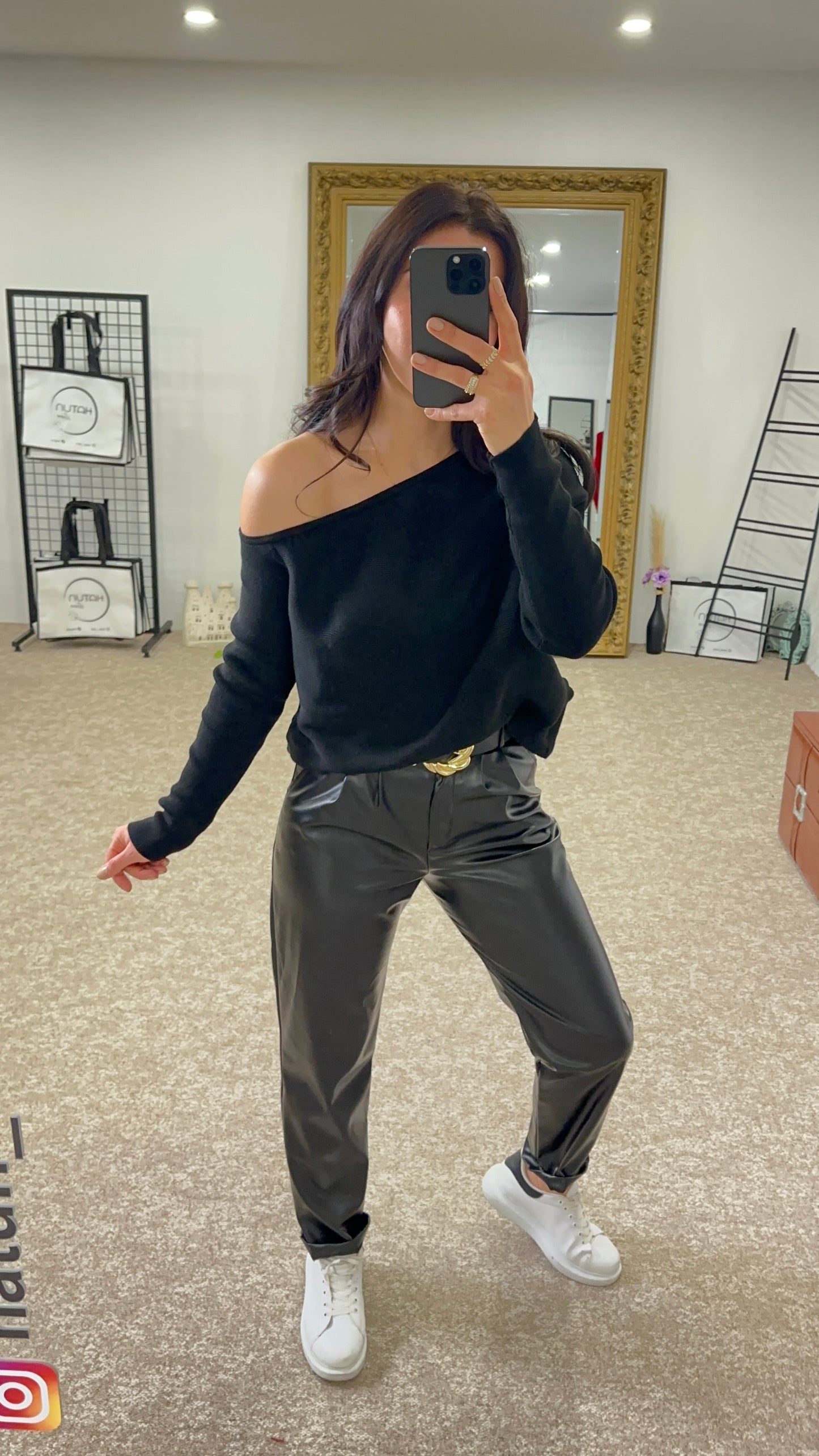 Leather Trousers  - Black