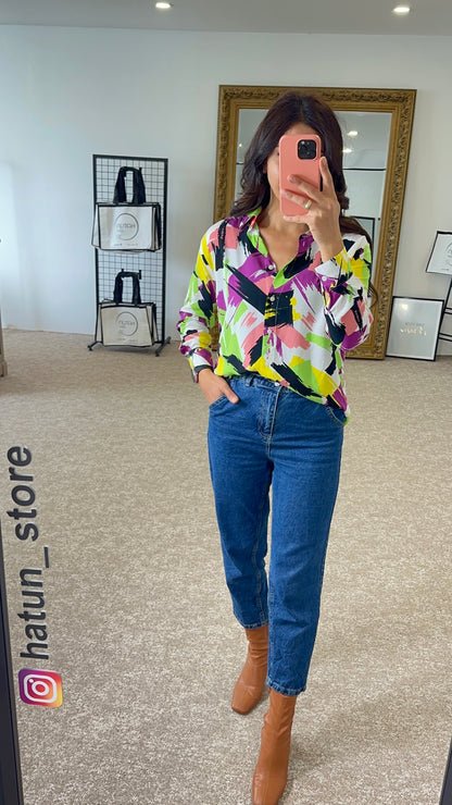 Colorful Patterns Blouse