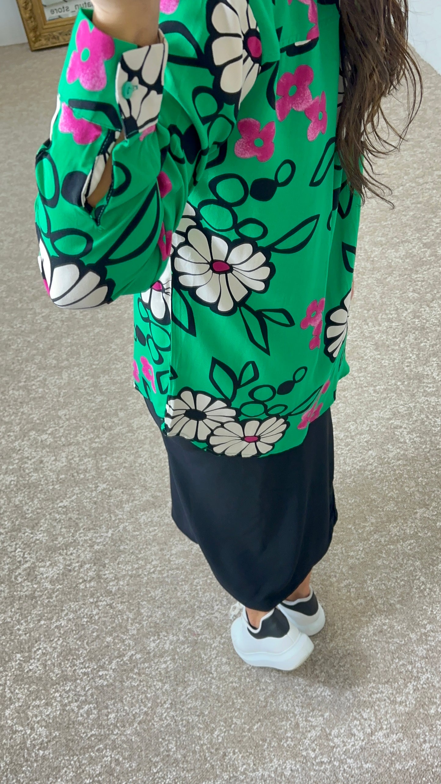 Blouse met Bloemen Patroon