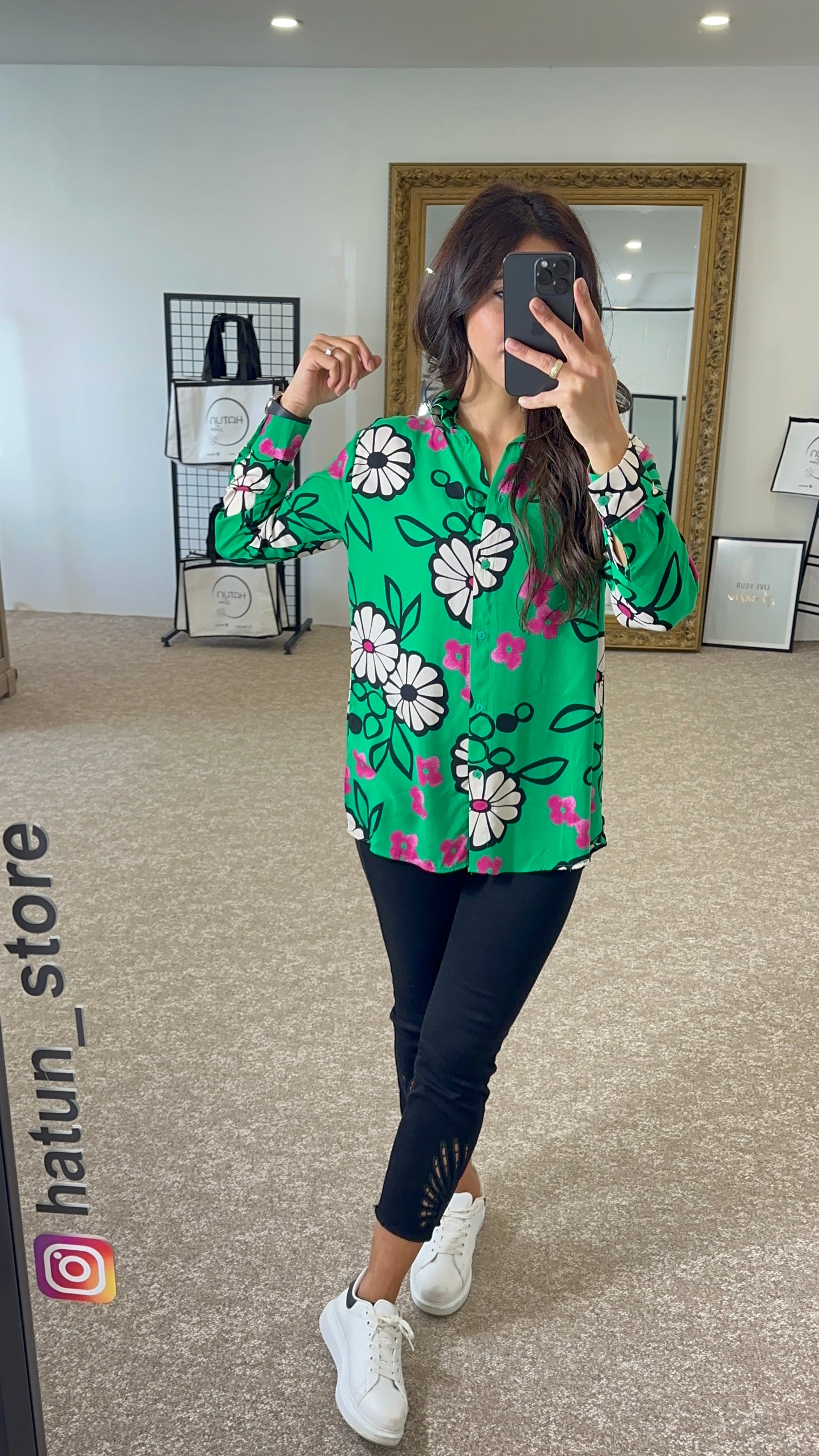 Blouse met Bloemen Patroon