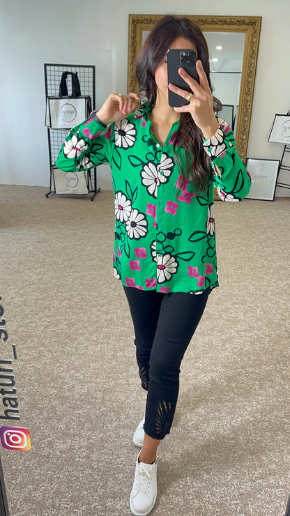 Floral Patterned Blouse Shirt