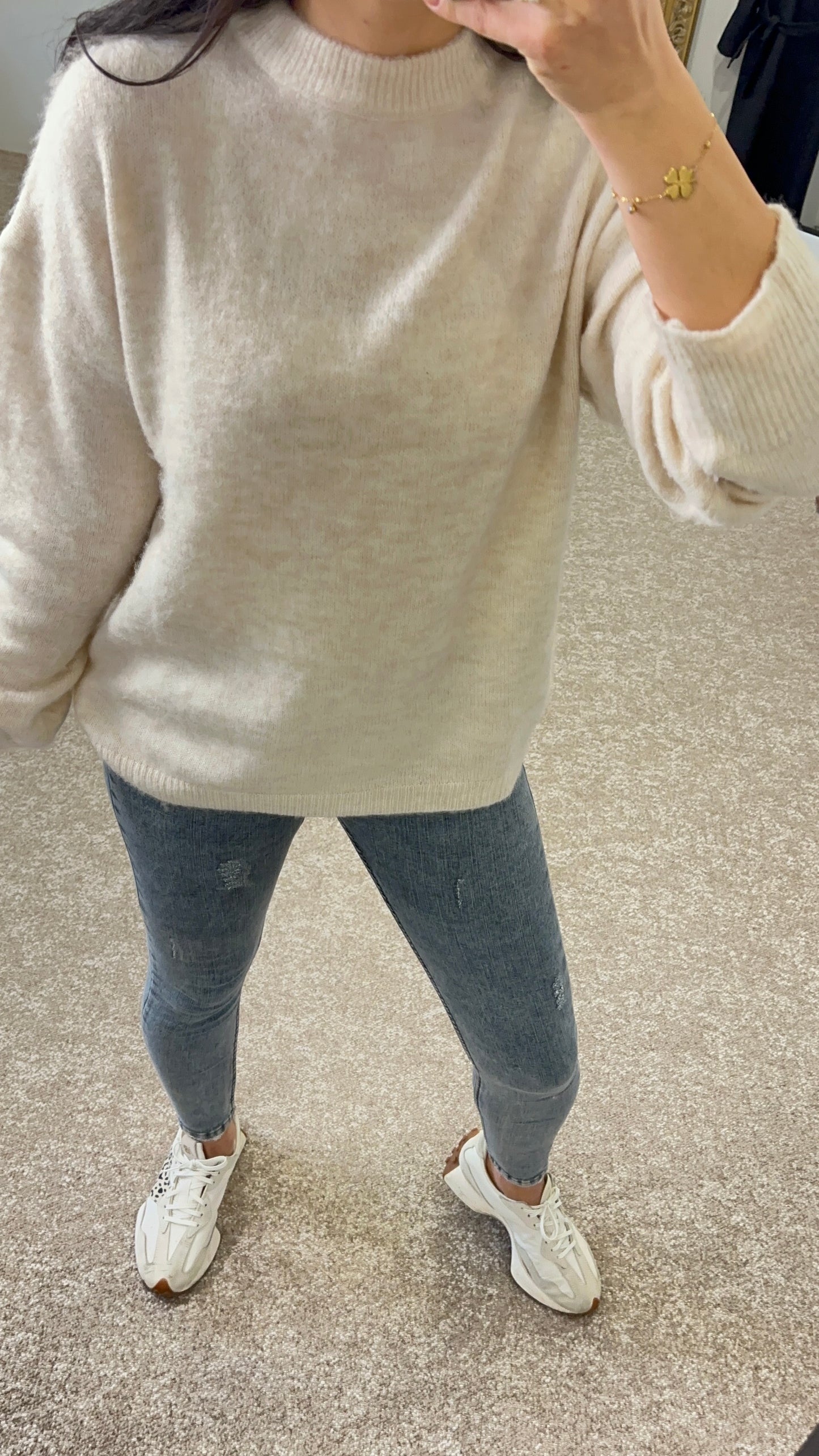 Beige Sweater round neck