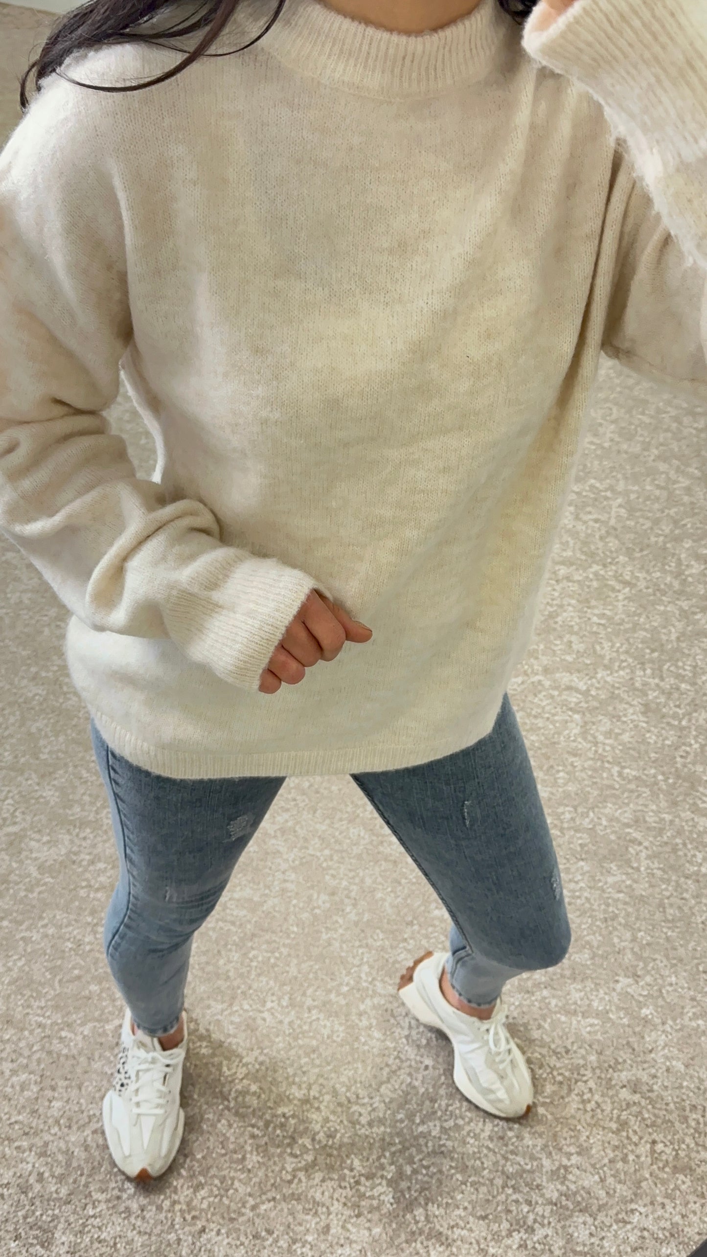 Beige Sweater round neck