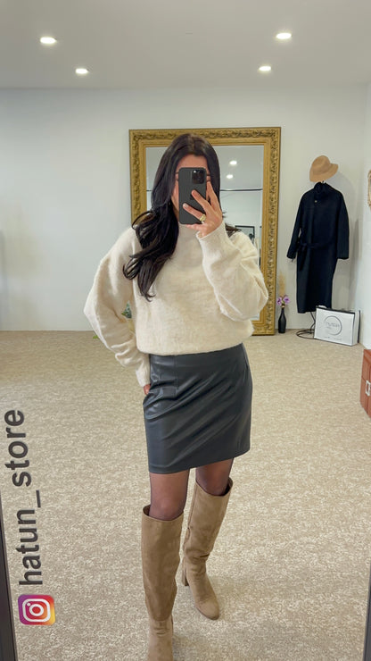 Beige Sweater round neck