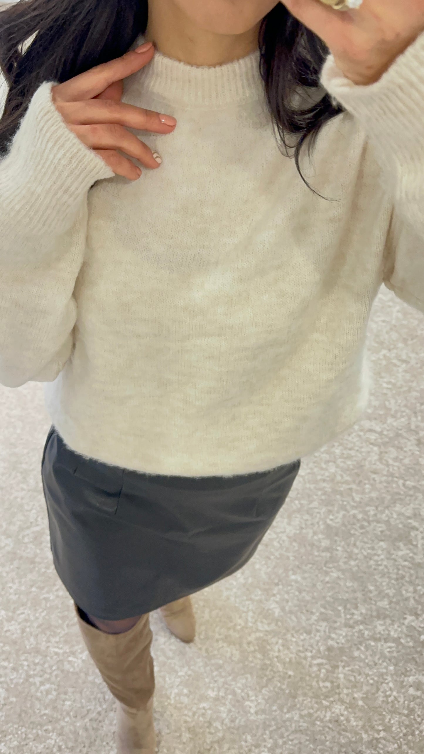 Beige Sweater round neck