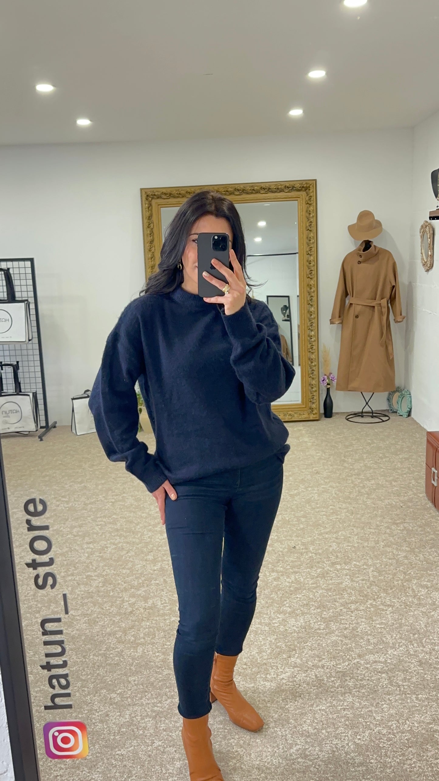 Navy Blue Sweater round neck