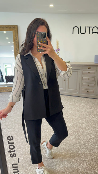 NEW Blazer Vest - Black