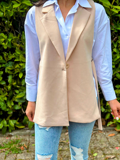 NEW Blazer Vest - Beige