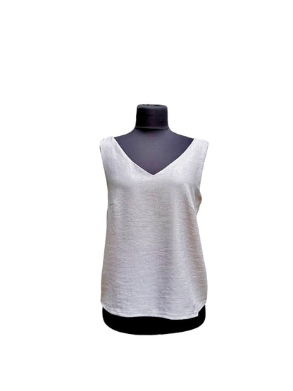 Vera V Neck Top - Gray