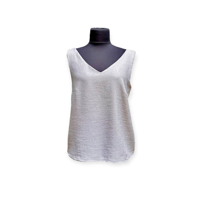 Vera V Neck Top - Gray