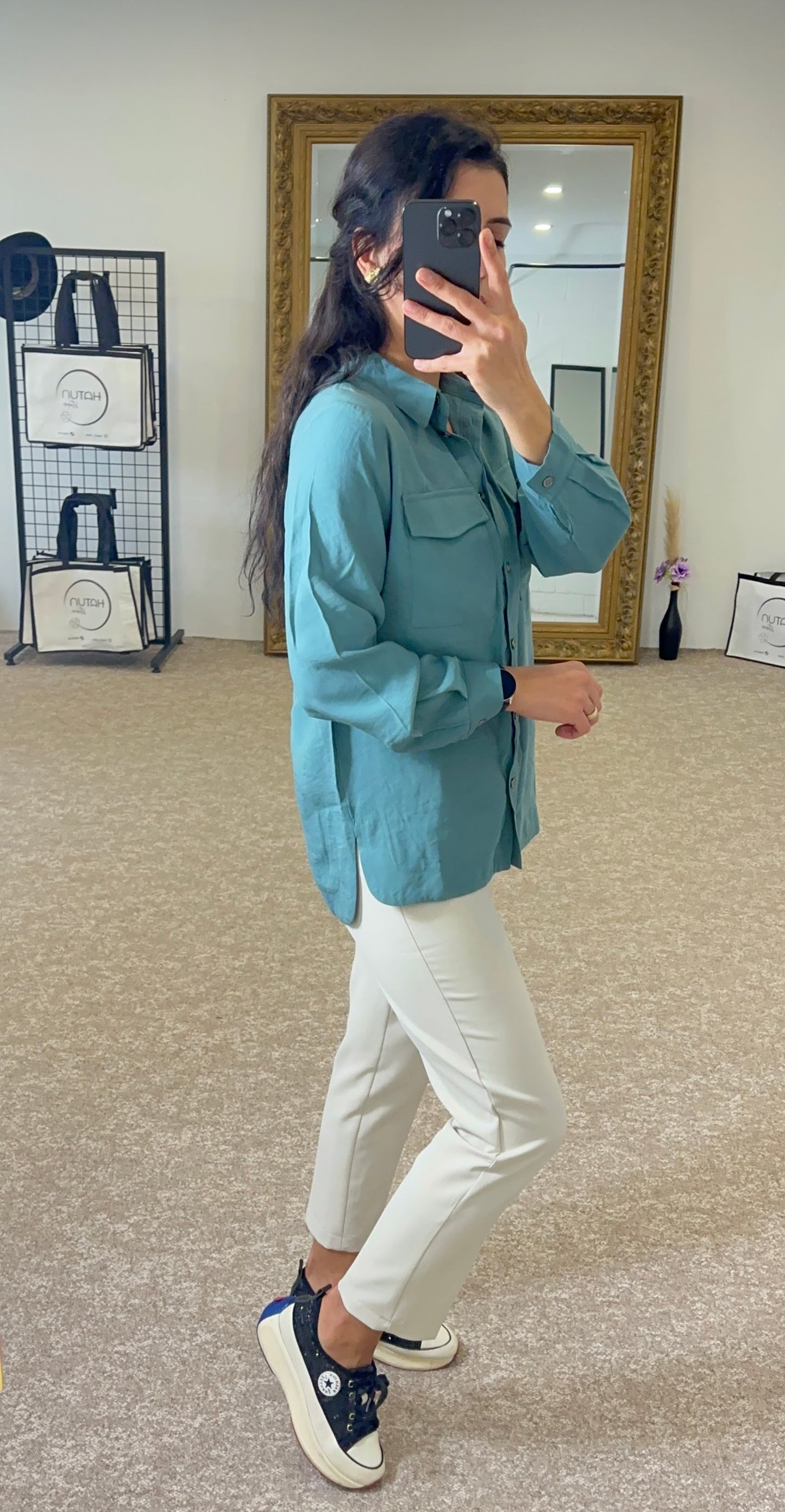 Blouse with Pocket - Mint