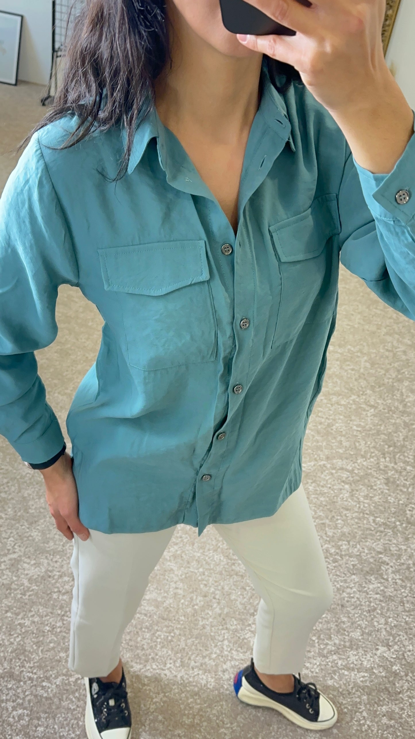 Blouse with Pocket - Mint