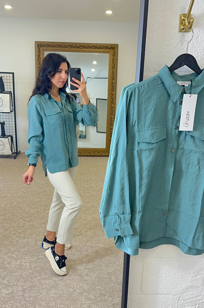 Blouse with Pocket - Mint