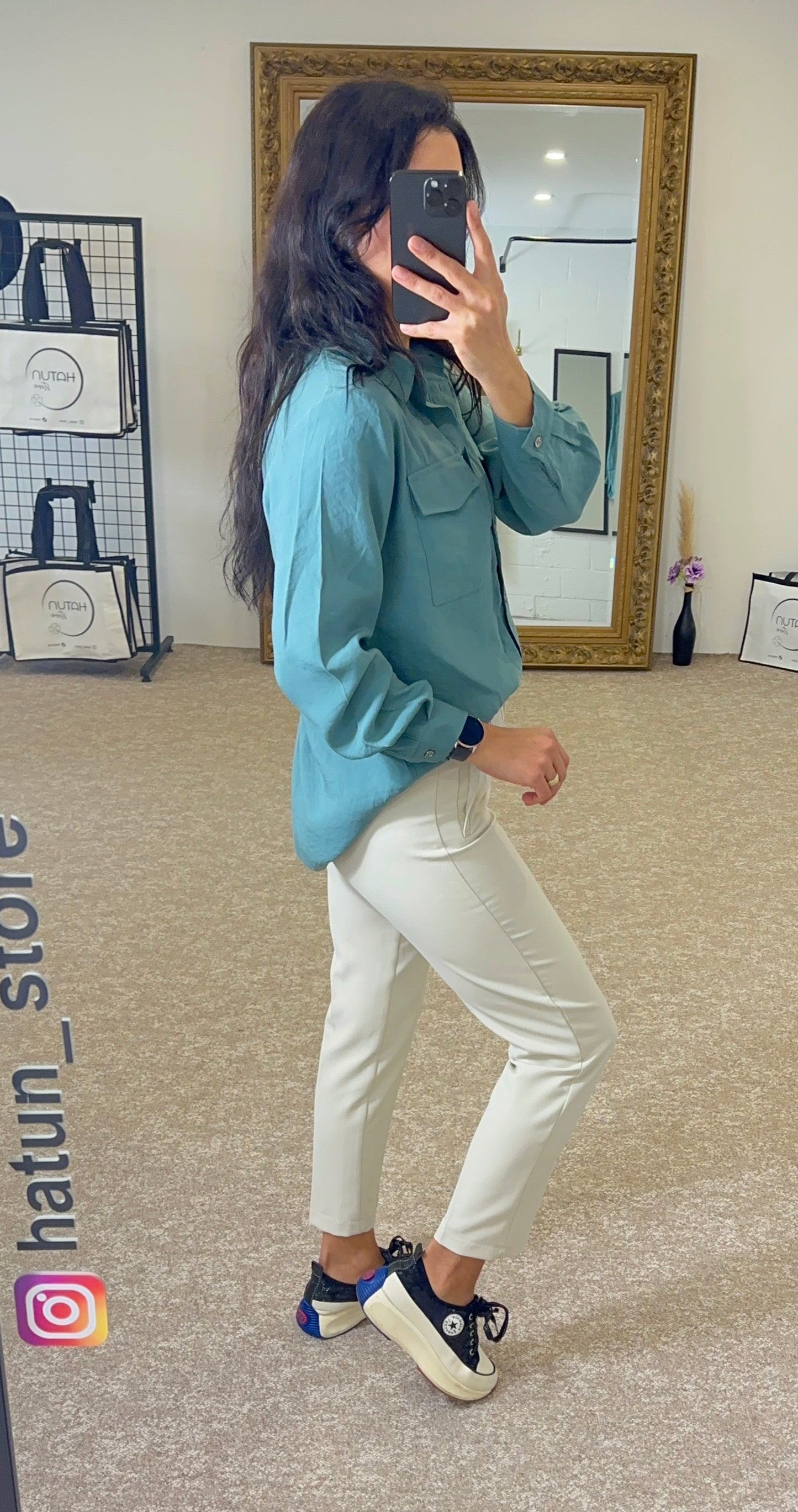 Blouse with Pocket - Mint