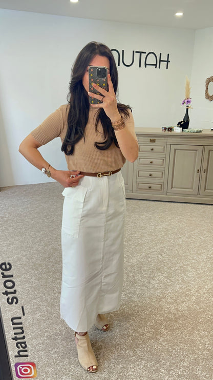 White cargo skirt - New SS'24