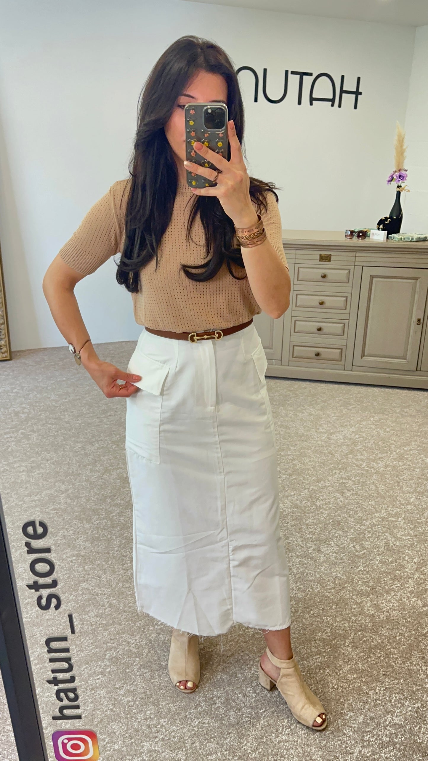 White cargo skirt - New SS'24