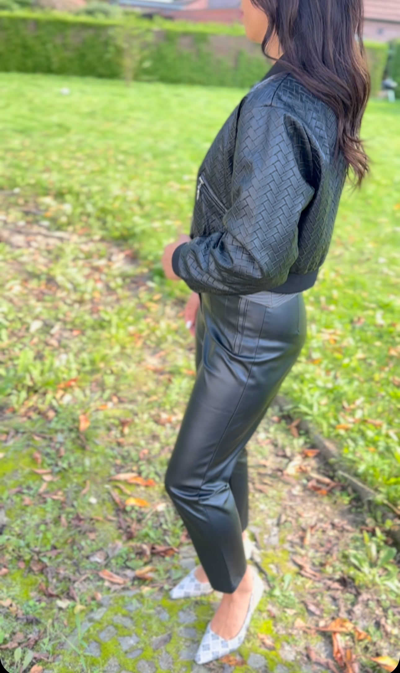 Black leather jacket