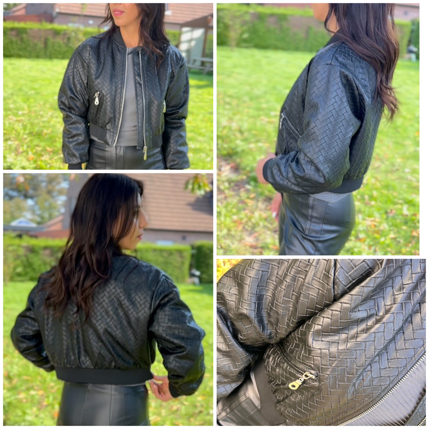 Black leather jacket