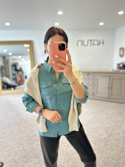 Blouse with Pocket - Mint