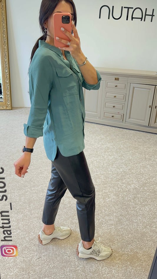 Blouse met Zak - Mint