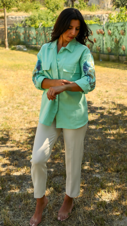 Mint Embroidered Shirt