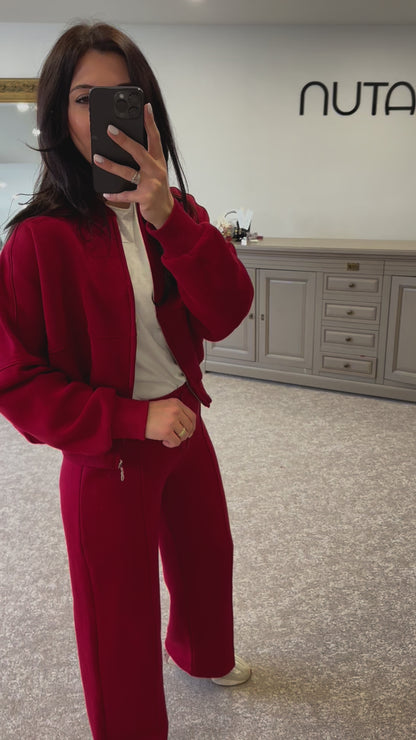 Comfy set - Bomber Jack & Pants - Red