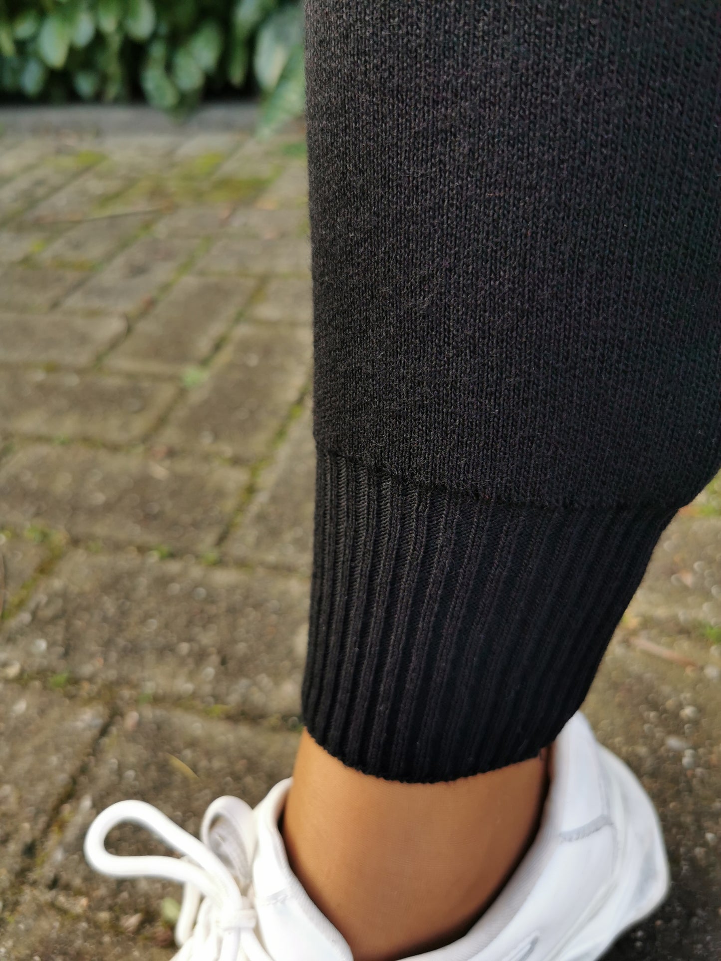 GEBREIDE JOGGINGBROEK MET ZAKKEN - ZWART